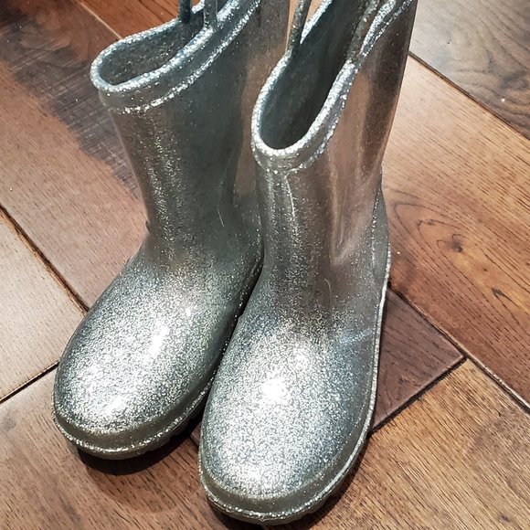 Shoes Kids Silver Sparkle Rain Boots Size 13 Poshmark